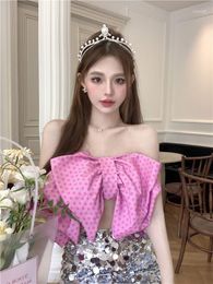 Women's Blouses Sexy But Cute Women Butterfly Crop Tops 2023 Party Club Prom Letter Strapless Cape Style Croped Blouse Shirt Top