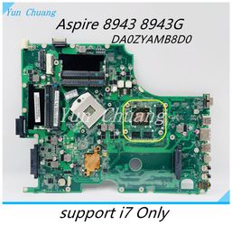 Motherboard DA0ZYAMB8D0 MBR6S06001 MB.R6S06.001 For acer Aspire 8943 8943g Laptop motherboard HD 5850 GPU DDR3 4 memory slot Support I7 Only