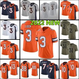 Denver''broncos''3 Russell Wilson Football Jersey 2 Patrick Surtain II 10 Jerry Jeudy 18 Peyton Manning 31 Justin Simmons 33 Williams 14 Sutton 88 Thomas