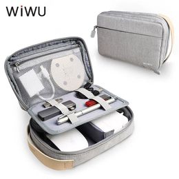 Bags WIWU Portable Travel Storage Bag USB Cable Charger Organiser Digital Gadge Hard Drive Handbag Power Bank Headphone Carrying Case