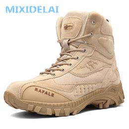 Casual Men High Quality Brand Military Leather Boots Special Force Tactical Desert Combat Mens Boots Outdoor Shoes Ankle Boots