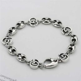 designer jewelry bracelet necklace ring simple fashionable pig nose hollow out interlocking couple Bracelet high quality