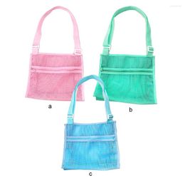 Storage Bags Beach Seashell Mesh Bag Handbag Outdoor Camping Picnic Travel Pool Toys Towel Organiser Tote For Kids Children