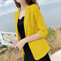 Women's Suits Fashion Solid Colour Pockets All-match Blazer Women's Clothing 2023 Summer Oversized Casual Tops Loose Office Lady Blazers
