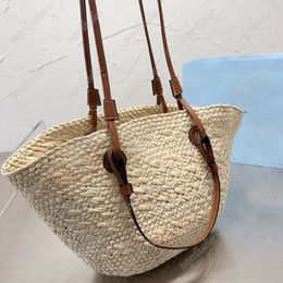 2023 Summer Totes Bag Beach Shoulder Bags Luxury Handbags Basket Tote Handbag Large Capacity Shopping Wallets Versatile Purse with Logo