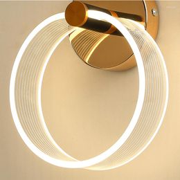 Wall Lamp Nordic LED Bedside Lamps Living Dining Room Bedroom Lighting Alloy Glass Sconces Indoor Lustres Home Decor Luminaires