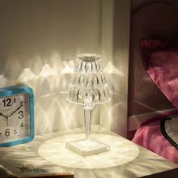 Modern Table Lamp Dest Acrylic Kartell Battery warm Charging LED Light Touch USB Brilliant Dimmable Room Hotel Bar Decor