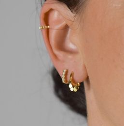 Hoop Earrings Multi Piercing Fashion Geometric Round Dot Charm Earring Simple 2023 Girl Women Trendy Jewellery Wholesale