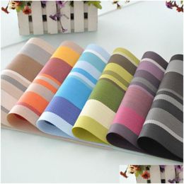 Mats Pads Fashion Stripe Table Mat Square Placemat Nonslip Bowl Insation Heat Pad Antiscalding Cup Holder Kitchen Accessory Tool V Dhysm