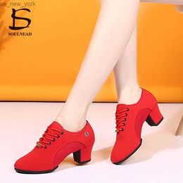 Dress Shoes Women Latin Dance Shoes Tango Jazz Salsa Dancing High Heels Ballroom Training Shoe For Girls Ladies Modern Social Dance Sneakers L230518