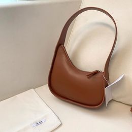 Luxury the row leather handbag tote underarm half moon Bag Designer fashion shoulder travel clutch crossbody pochette Evening bag