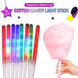 Non-disposable Food-grade Light Cotton Candy Cones Colorful Glowing Luminous Marshmallow Sticks Flashing Key Christmas Part