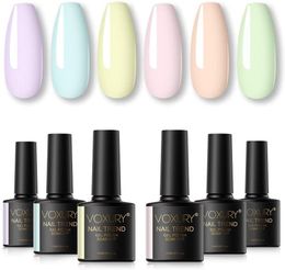 Dresses Voxury Gel Nail Polish Set Nail Art Need Base Top Kits for Soak Off Uv Nail Gel Set Clearance Discount Semi Permanent Varnishes