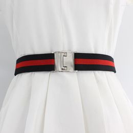 Belts Buckle-Free Belt For Women Men Fashion No Buckle Stretch Elastic Waist Jean Pants Dress Bulge Hassle Strap