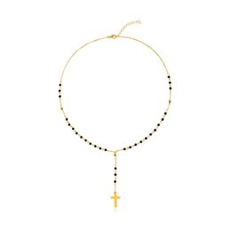 gold cross necklace for women long tassel turquoise bead cross necklace trend Jewellery wholesale valentine's day christian necklace crucifix necklace gift for her