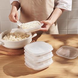 Dinnerware Sets 6 Pcs Rice Box Container Freezer Plastic Snack Reusable Convenient Fridge Organiser Pp Supplies