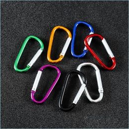 Other Household Sundries Aluminum Alloy Carabiner Type D Buckle Outdoor Climbing Safety Insurance Spring Hook Lage Backpack Drop Del Dhufi