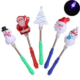 Party Favour Flash Christmas Toy Cartoon Glow Stick Colorf Springs Magic Wand Cute Santa Snowman Xmas Tree Kid Gift Dbc Drop Delivery Dhgzd