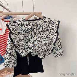 Clothing Sets Girl Autumn Spring New Shirts Blouses Pants Trousers Baby Clothes Fashion Children 2Pcs