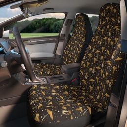 Car Seat Covers Mushroom Forest Yellow Goblin Core Cottage Cute Brown | Custom