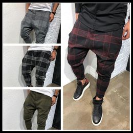 Men's Pants Summer Men's Plaid 3D Digital Printed Casual Gradient Fashion Sweatpants Men Hallen Trousers