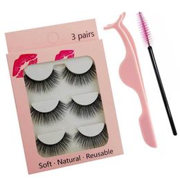 False Eyelashes 3d mink lashes natural long make up false eyelashes eyelash brushes makeup eye tweezers maquiagem 230530