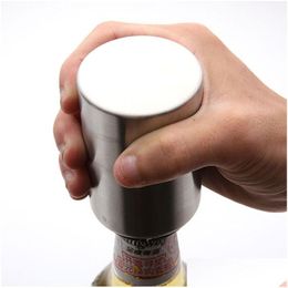 Openers Creative Stainless Steel Bottle Opener Beer Matic Presstype Spring Juice Drinking Cap Vtky2267 Drop Delivery Home Garden Kit Dh026