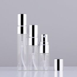 Bottle 50pcs/lot 2ml 3ml 5ml 10ml Perfume Spray Bottle Travel Thin Glass Empty Cosmetic Bottles with Aluminium Pump