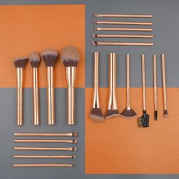 Brushes Rose gold brushed full set of makeup brush powder blush eye brush high gloss brush beauty tools makeup artist dedicated brush