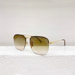 309 Rimless Sunglasses Gold Metal Brown Shaded Women Men Summer Fashion Sunglasses Sunnies gafas de sol Sonnenbrille Shades UV400 Eyewear with Box