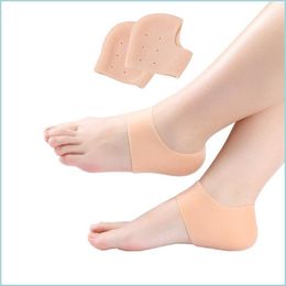 Other Home Garden Sile Foot Care Tool Moisturising Gel Heel Socks Cracked Skin Protector Pedicure Health Monitors Masr Drop Deliver Dhxwu