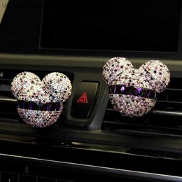 Interior Decorations Car Outlet Perfume Clip Fragrance Diffuser for Girls Car Interior Air Freshener Ornaments Diamond Bling Auto Accessories Gifts T221215