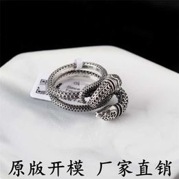 2023 New designer Jewellery bracelet necklace ring 925 headed snake personality ins hip hop for men women couple gift pair
