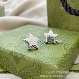 2023 New designer Jewellery bracelet necklace ring Ancient five pointed star pattern trend simple women's Valentine's Day Gift Earrings