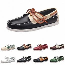 men casual shoes loafers triple black white green Beige Mahogany taupe mens trainer sneakers Jogging walking six 12Qf#