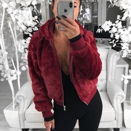 Fur Autumn/winter 2022 New Women's Faux Fur Coat High Waist Hooded Fashion Cardigan Long Sleeve Loose Thin Coat Jacket Women