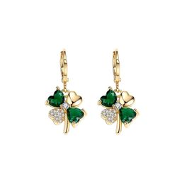 925 Silver needle lucky earrings Korea four-leaf clover earrings fashionable women's earrings Party jewelry Christmas gifts