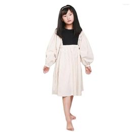 Girl Dresses Spring Teenage Girls Dress Two Colors Patchework Kids Cotton Drseses Children Clothes Sister Clothing #6493