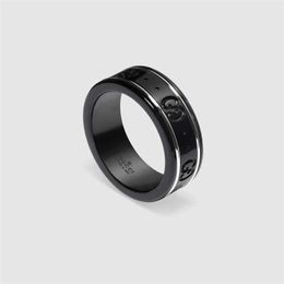 20% off 2023 New designer Jewellery bracelet necklace Xiao same antique black white ceramic ring couple's straight