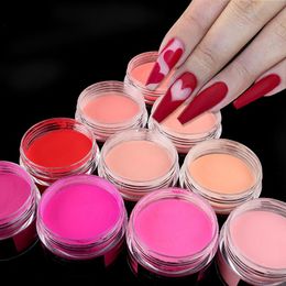 Removers 10 Pcs Red 15g Acrylic Powder Valentines Diy Nail Extension Set Crystal Carving Bulk Pigment Dust Nail Supplies for Professional