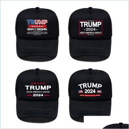 Party Hats 2024 Trump Baseball Hat Presidential Election Caps Save America Again Mesh Cotton Cap Drop Delivery Home Garden Festive Su Dhnlo