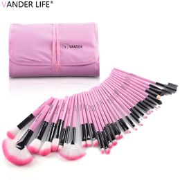 Brushes 32 Piece Pink Makeup Brush Set Professional Cosmetic Foundation Powder Contour Eyeshadow Beauty Blending Make Up Brushes