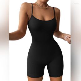 Women's Tracksuits 2023 Summer Sport Wind Conjoined Pyjamas Sexy Spice Backless Tight Strappy Jumpsuits Women