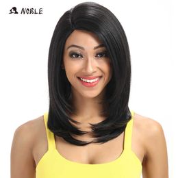 For Black Women 18 Inch Straight Hair U Part Elastic Lace Synthetic Wigs Cosplay Wig Natural Color 1B Synthetic Lace Wig 230524