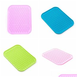 Mats Pads Nonslip Waterproof Coaster Dish Sile Placemats Table Mat Oven Heat Insation Pad Bakeware Baking Liner Bowl Dh1050 Drop D Dh4Ho