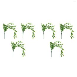 Decorative Flowers 6Pcs Artificial Flower Hops Vine Garland Plant Fake Hanging Greenery For Indoor Outdoor Front Porch Decor