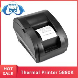 Printers Receipt printer TEROW Printer T5890K Mini 58mm Printer Ticket POS printer Thermal Receipt USB Interface Restaurant Bill Printer