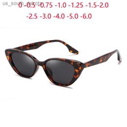 Leopard Frame Oval Myopia Sunglasses Men Polarised Retro UV400 Anti-Glare Prescription Sun Glasses For Women 0 -0.5 -0.75 To -6 L230523