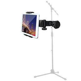 Stands tablet holder for Microphone stand ABC plastic mobile phone mount for Apple Ipad for Iphone 4.512.9'' ereader kindle car mount