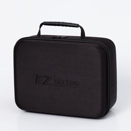 accesories EZ Tattoo Travel Case Black Blank Box for Tattoo Needles Machines power pedals Clip cords tattoo equipment